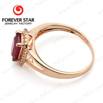 Natural Ruby Ladies ring 18K Gold Finger Ring